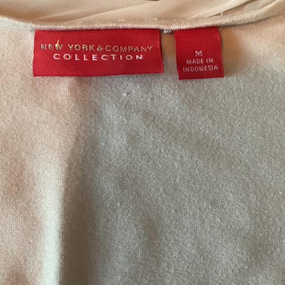 NY&C Collection Champagne Sequin Shirt - Picture 3 of 4